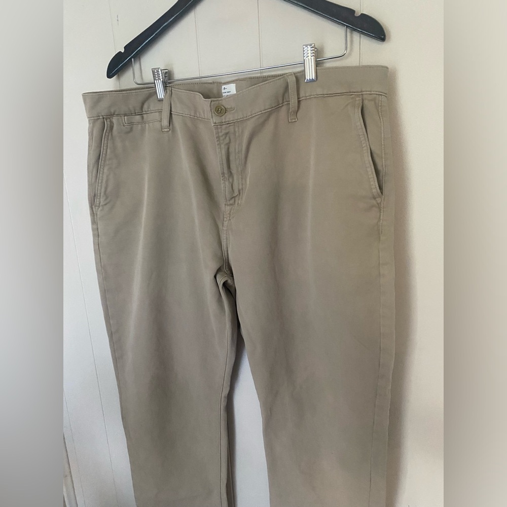 7 For All Mankind Performance Luxe Tan Neutral Pants - Picture 4 of 8